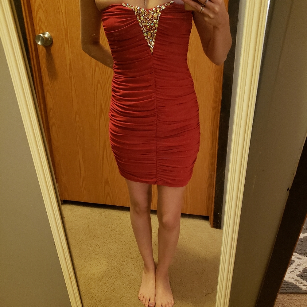 STRAPLESS BODYCON DRESS - Picture 5 of 8